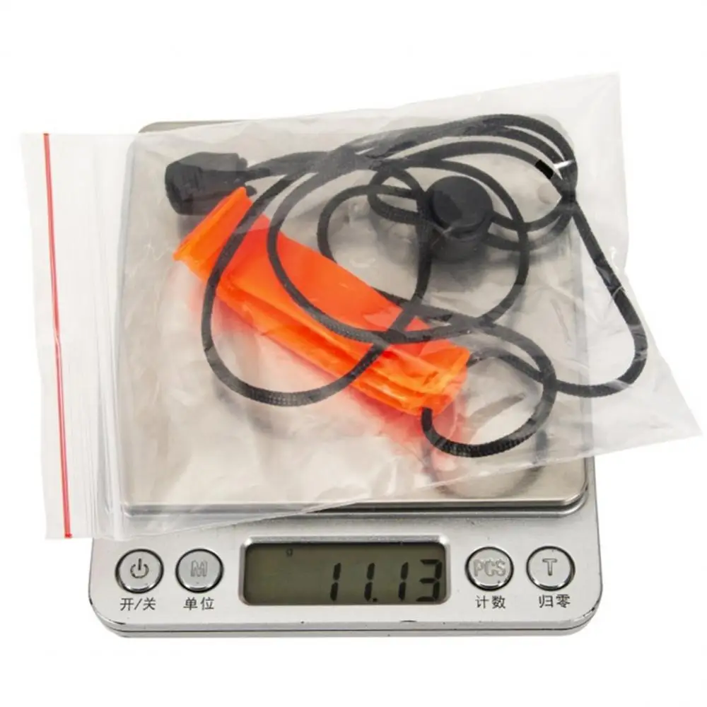 صافرة بقاء خارجية متعددة الأغراض بحبل وصوت بدون عوائق والتخييم وصيد الأسماك وأدوات موتي