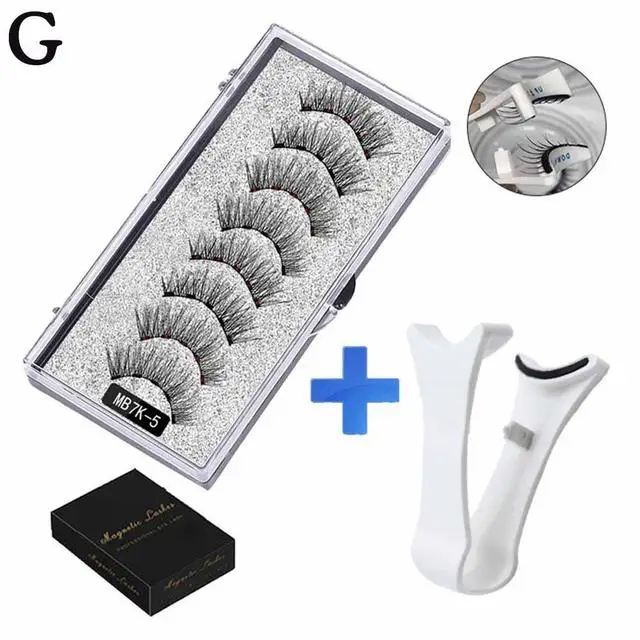 3D Natürliche Magnetische Wimpern, Mit 5 Magnetische Wimpern Versand Box Wimpern Handgemachte Falsche Geschenk Wiederverwendbare Unterstützung Drop Magne T6N2