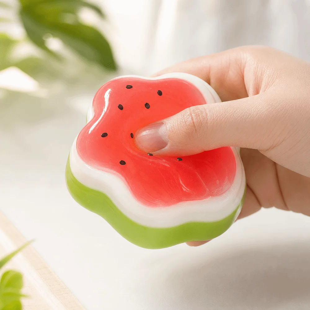 Cat Paw Watermelon Stress Reliever​​ Cream Slime Squeezable Sensory Fidget Toy Slow Rebound Anti-stress Squeeze