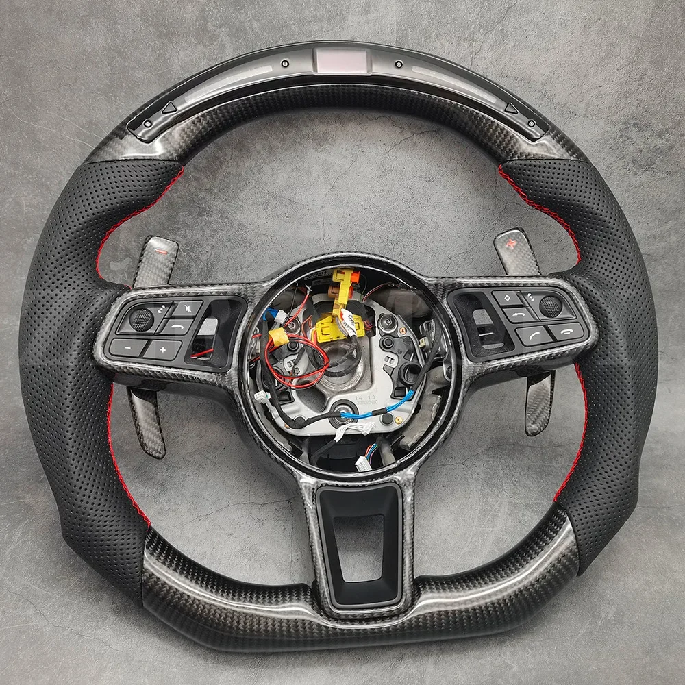 Carbon Fiber Steering Wheel For Porsche 970 911 958 Boxster Cayman Old Model To New