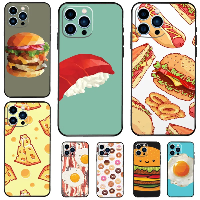 Gourmet Burger Case For Honor Magic 8 6 7 Pro Honor Win RT 70 90 X8b X8c X9a X9b X9c X9d 200 400 Lite Cover