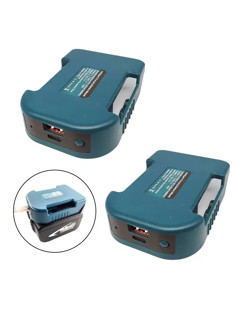 1 pièces pour Makita 18V avec USB avec support de batterie type-c pour batterie Makita BL1840 BL1850 BL1860 adaptateur de chargeur charge rapide