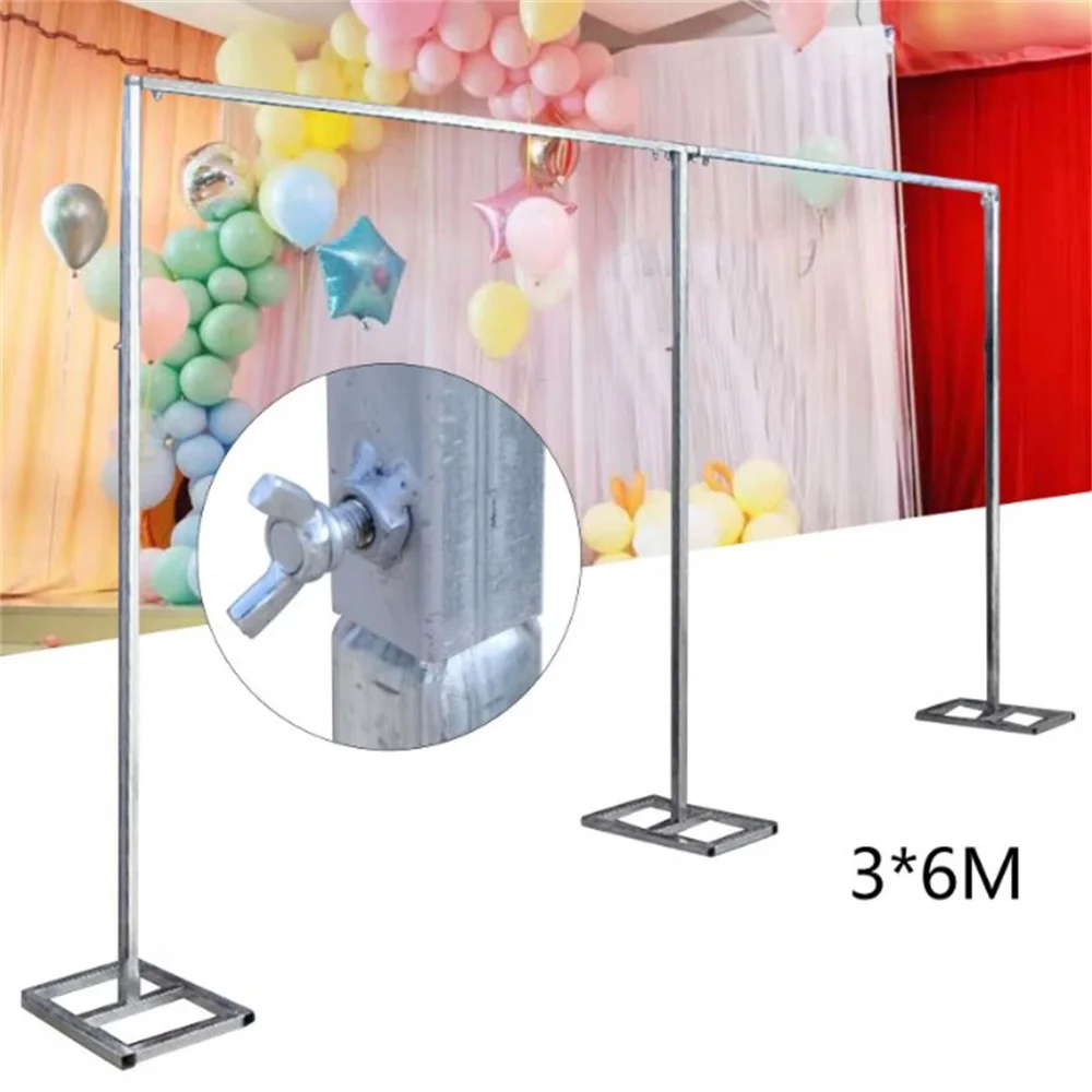 Wedding Arch Metal Iron Backdrop Stand Birthday Party Decor Silver Balloon Frame Garden Rack