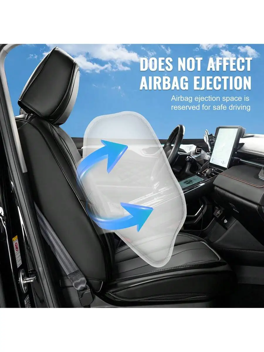 Universal Car Seat Covers Full Set Front Back Seats 13pcs 9pcs PU Leather Fully Enclosed Semi-Enclosed Airbag Compatible