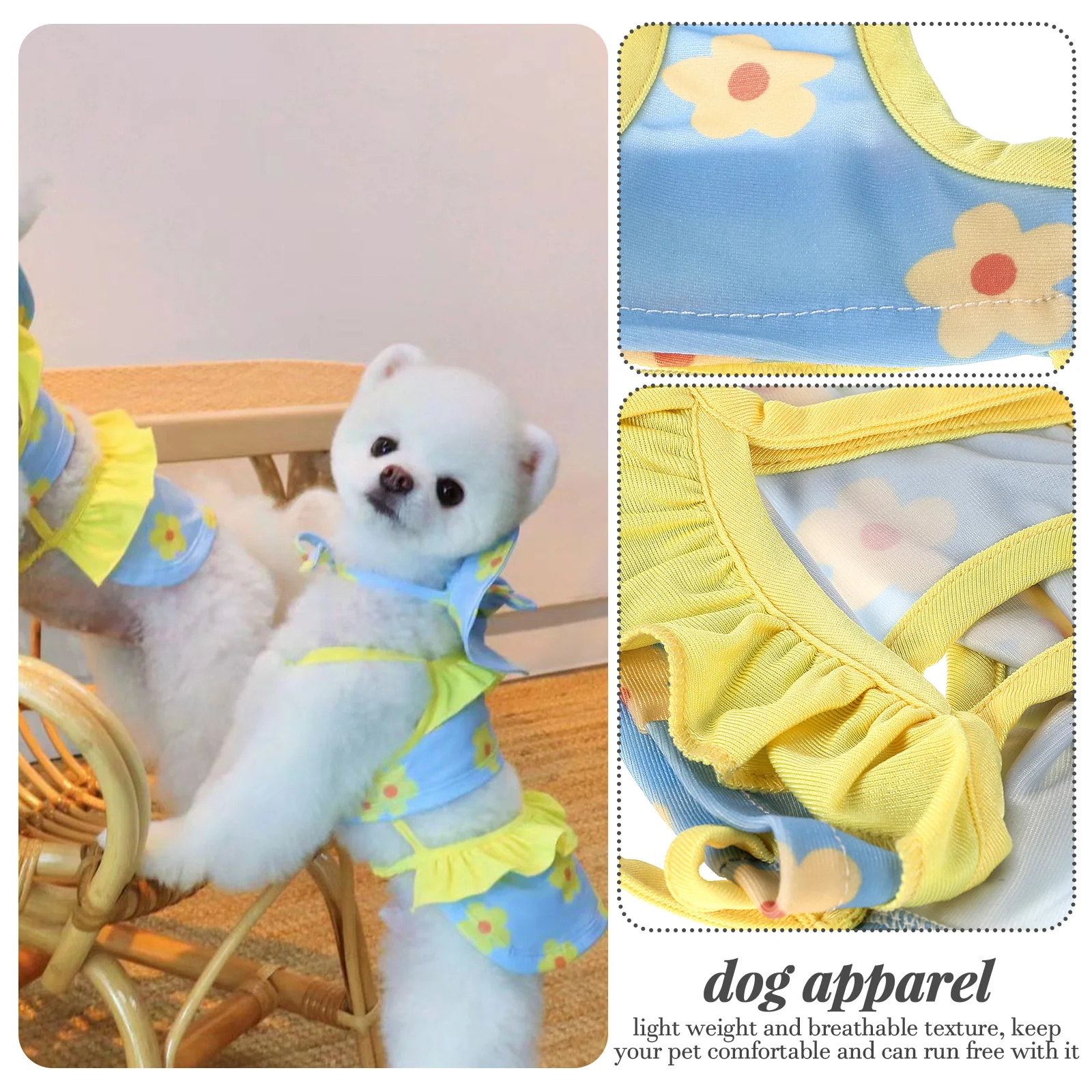 

1 set Pet Swimsuit Dog Apparel Summer Beach Clothes Lightweight Water Dress Dog Skirts Swimwear Pool Pet Supplies