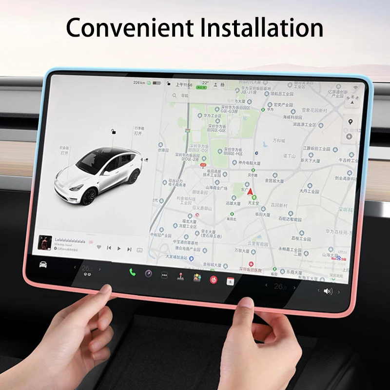 Silicone Protective Cover Screen For Tesla Model 3/Y Accessories Model3 ModelY Display Silica Gel Protector Car Accessory