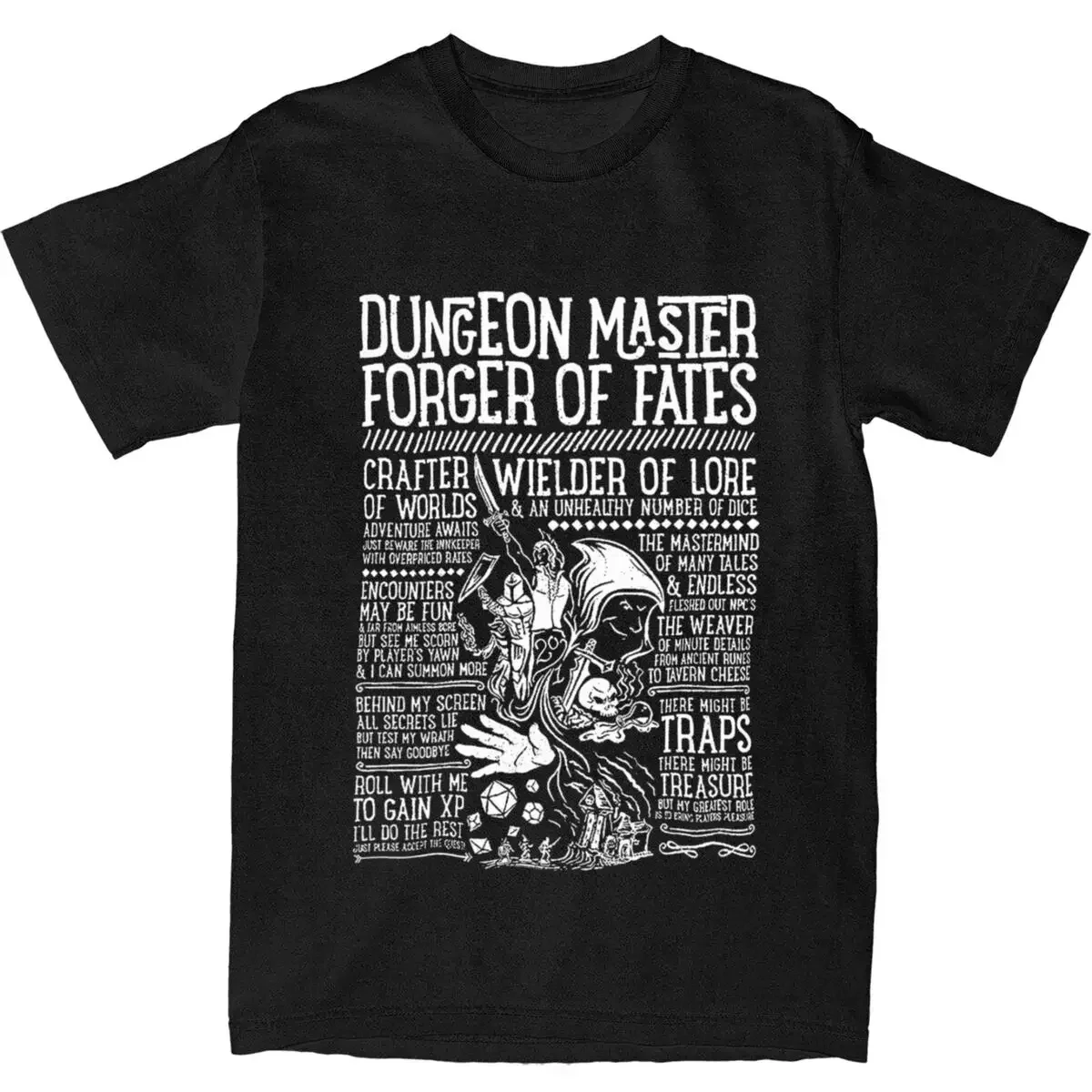 Dungeon And Dragon Inspired Men Women's T Shirt Dice Playing Counting Vintage Tee Shirt T-Shirts Pure Cotton New Arrival Clothes