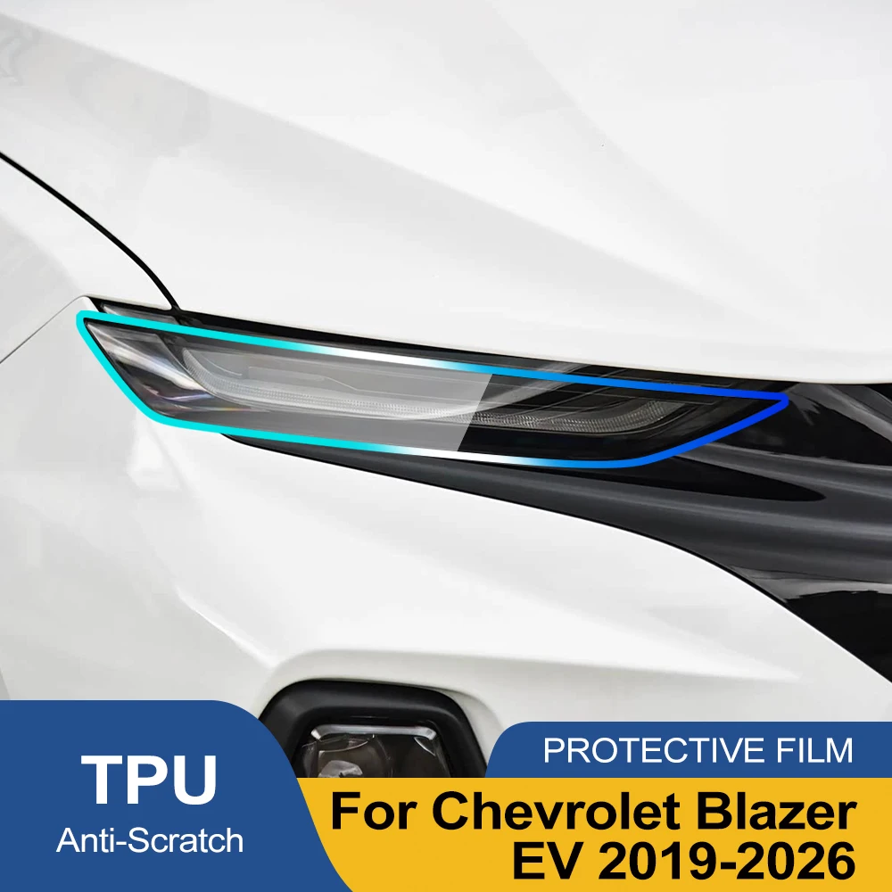

For Chevrolet Blazer /Blazer EV Smoke Black High Gloss Pre-Cut TPU Headlight Protective Film PPF Anti-Scratch Vinyl Wrap Cover