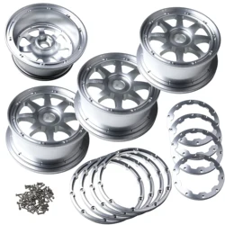 GTB CNC Aluminum Front Rear Wheel Hub with Rings Set for 1/5 RC Car Losi DBXL DBXL-E Upgrade Part