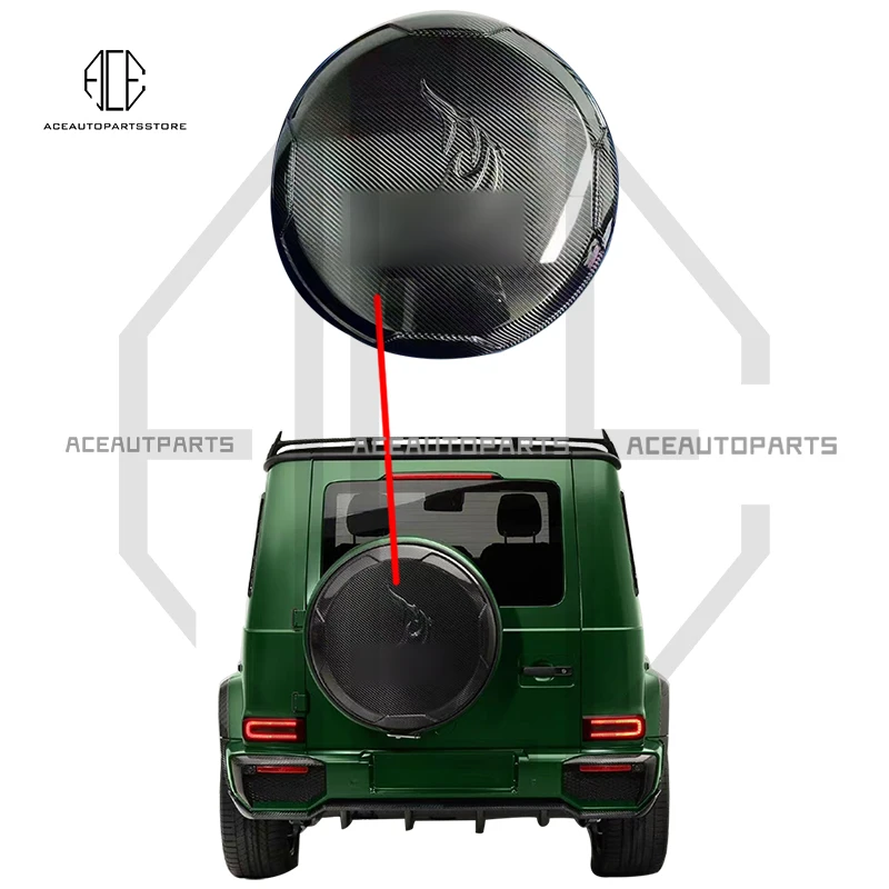 G Class W464 W463A G500 G550 G350d G63 G65 TC Style Wheel Tire Cover and For Benz Spare Tire Cover Carbon Fiber Cover