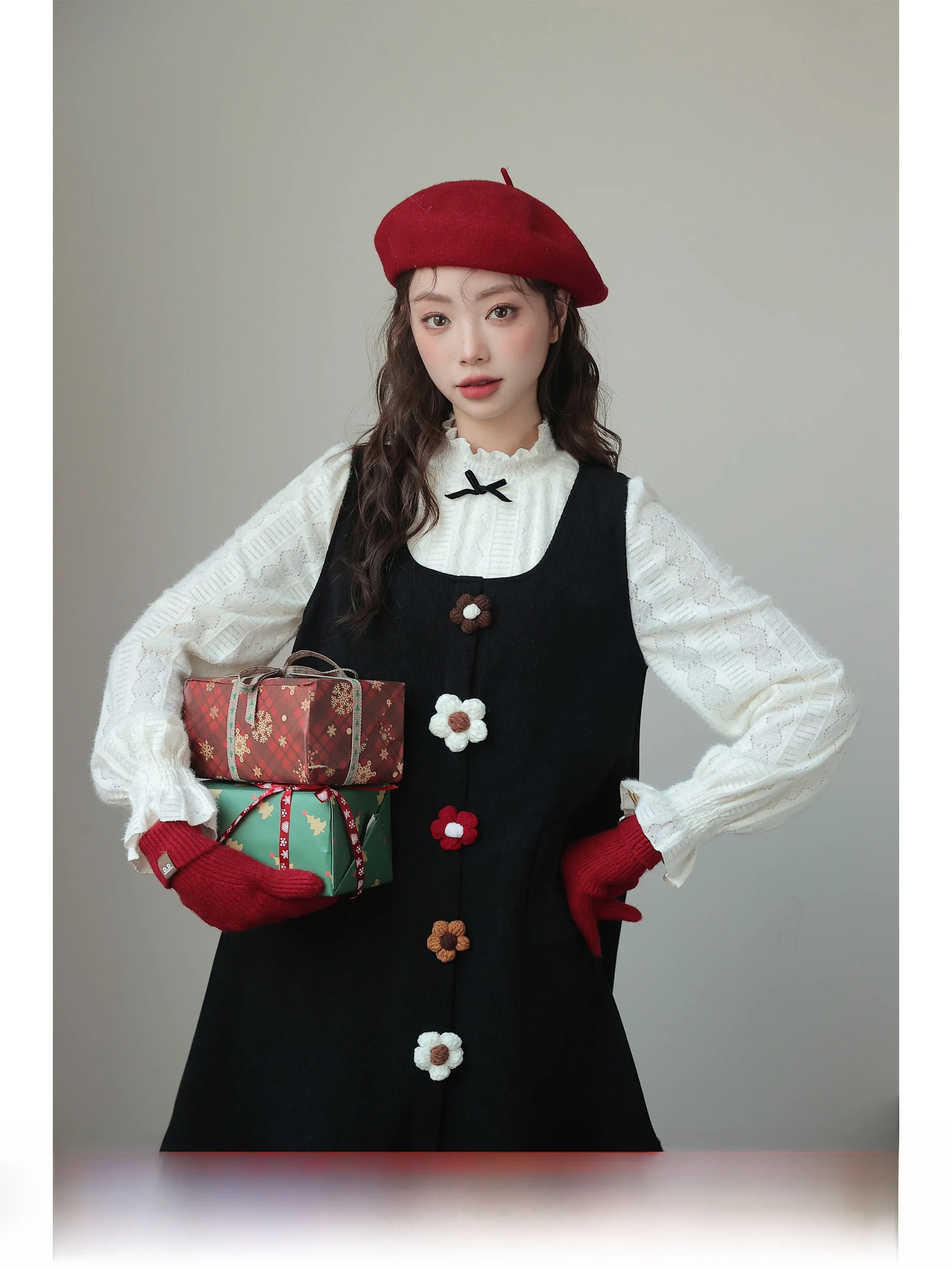 

Sweet Lace Trim Long Sve Knitted Sweater Women's Autumn Winter High End Feeling Sweater Ele Top Lingjiu New 2025