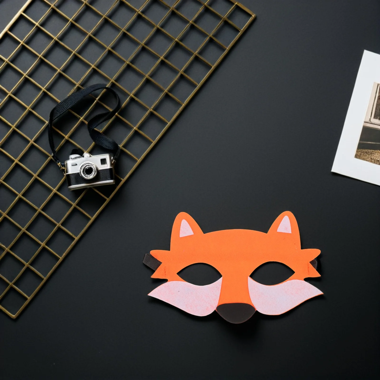 

12pcs Half Face Wolf Mask Felt Animal Costume Cosplay Halloween Party Lightweight Nonwoven Unique Design Reusable