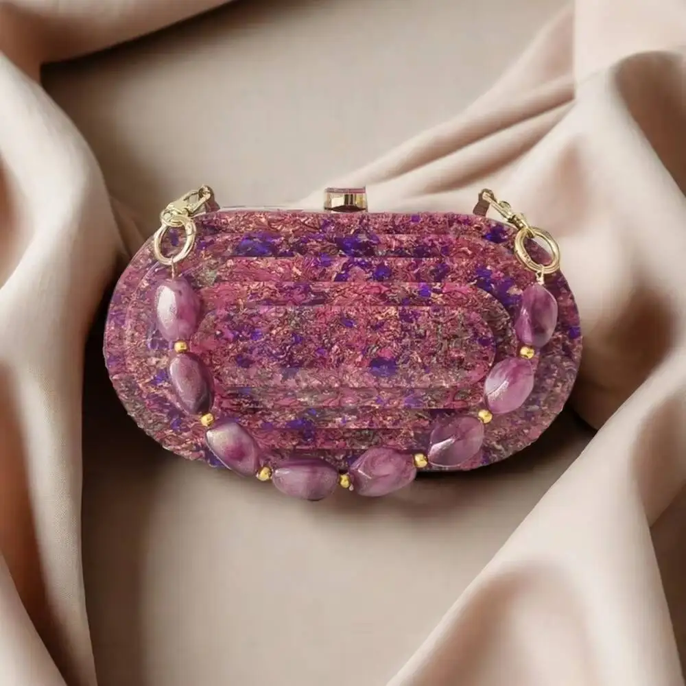 

Purse Women Mix Colorful Shell Patchwork Acrylic Evening Bag Luxury Geometric Day Clutches Wedding Party Prom Shoulder Handbag
