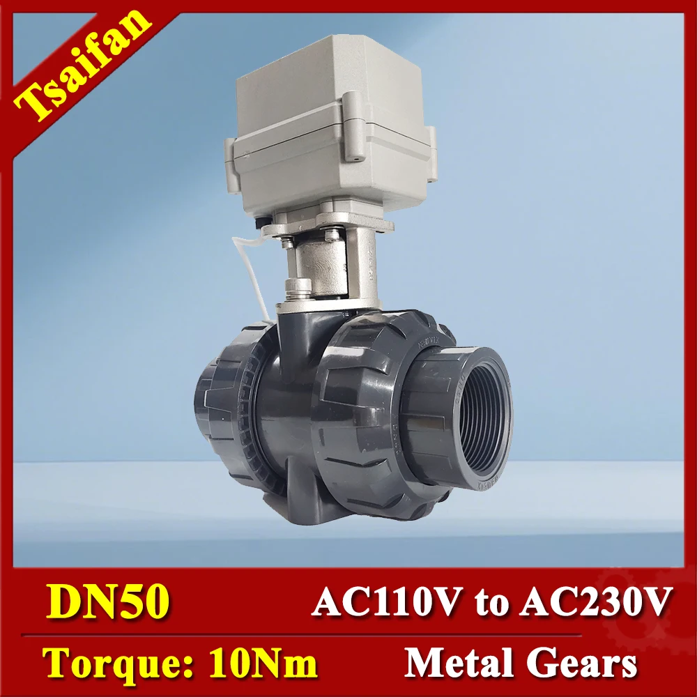 

Tsai Fan 2" Chemical-Resistant Actuated Valve AC110-230V 3/4/7 Wires DN50 Electric Motorized Valve For Water Treatment