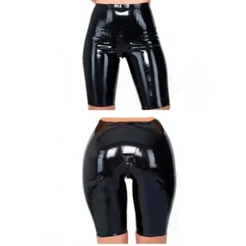 Culotte en latex avec fermeture éclair à l'entrejambe pour femme, sous-vêtement en caoutchouc, fétiche sexy, personnalisé, 0.4mm