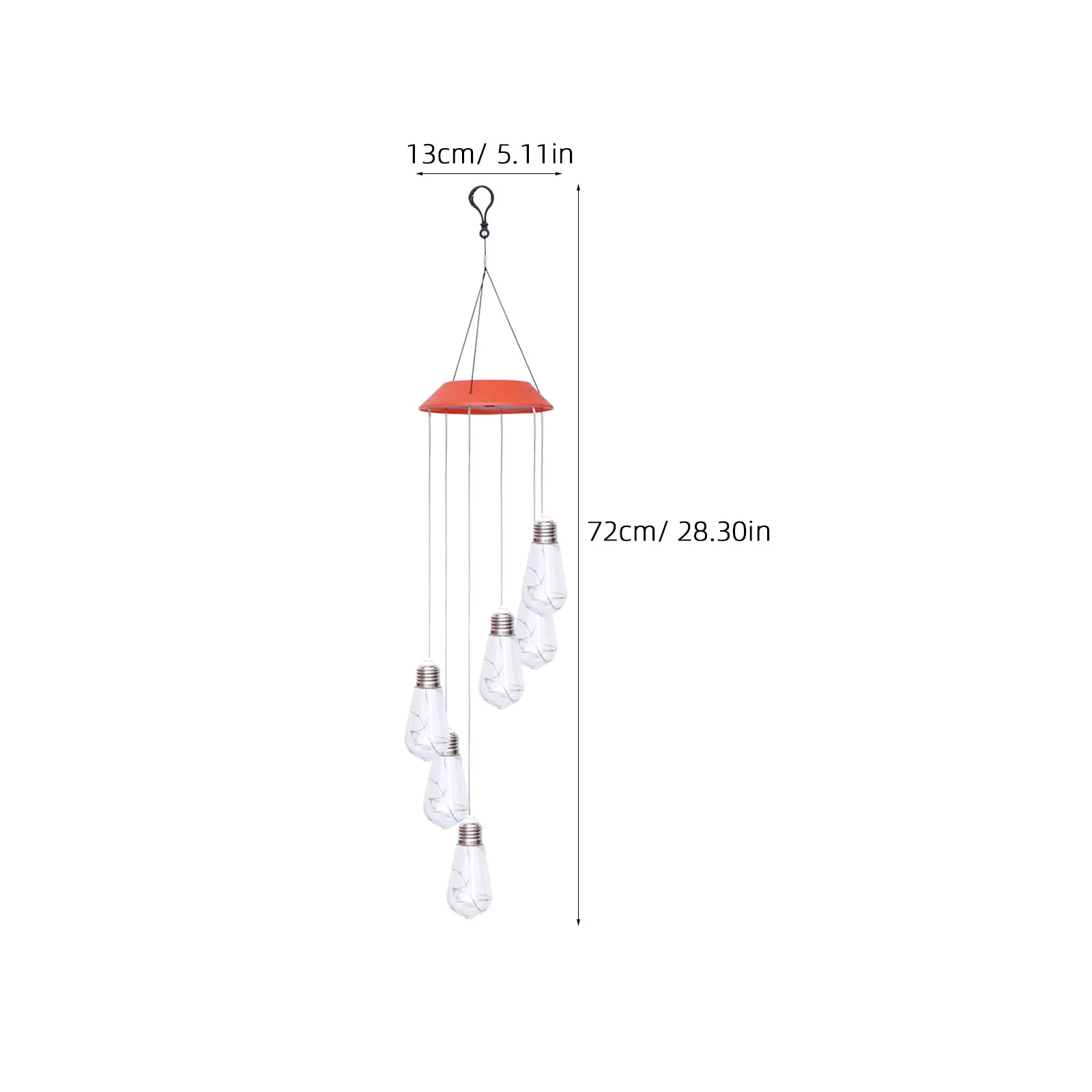 الطاقة الشمسية الدورية الرياح الرنين ضوء أنبوبي لمبة اللون تغيير LED الشمسية مصباح معلق في الهواء الطلق ديكور فناء حديقة ساحة المنزل