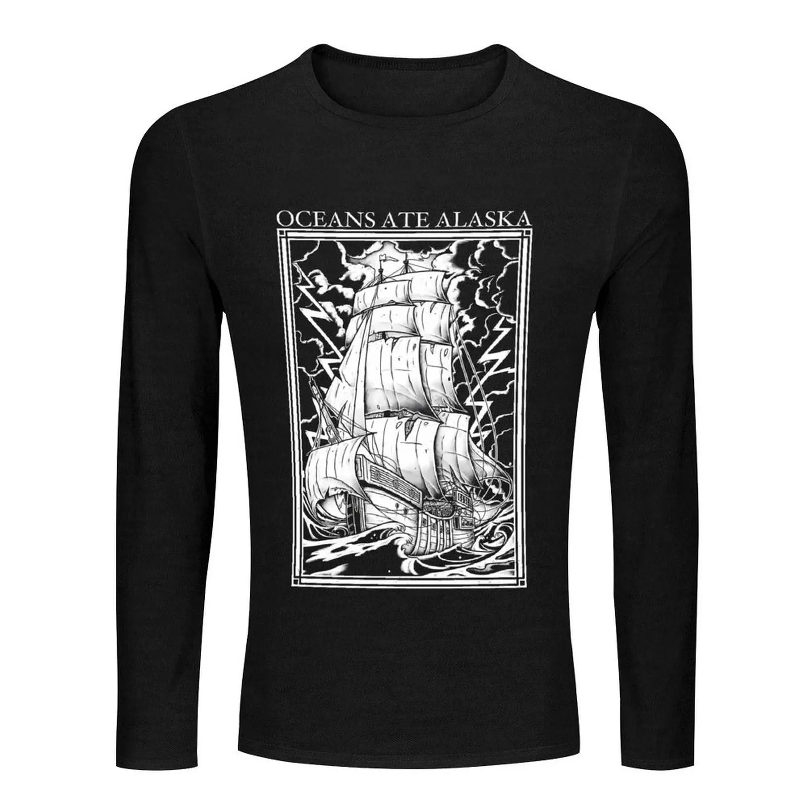 Oceans Ate Alaska - Ghostship Long T-Shirt anime clothes Men's cotton t-shirt