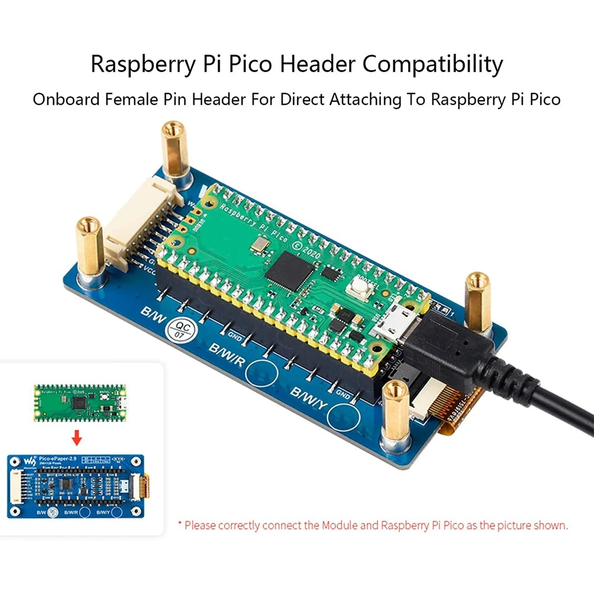 New Waveshare 2.9Inch E-Ink Display Module Black White Two Colors E-Paper Screen Module for Raspberry Pi