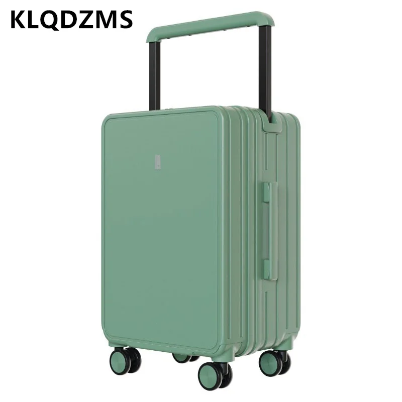 Klqdzms 20 "22" 24 "26インチ新しい荷物女性用大容量トロリーケース男性用ビジネスボードボックスローリングケース