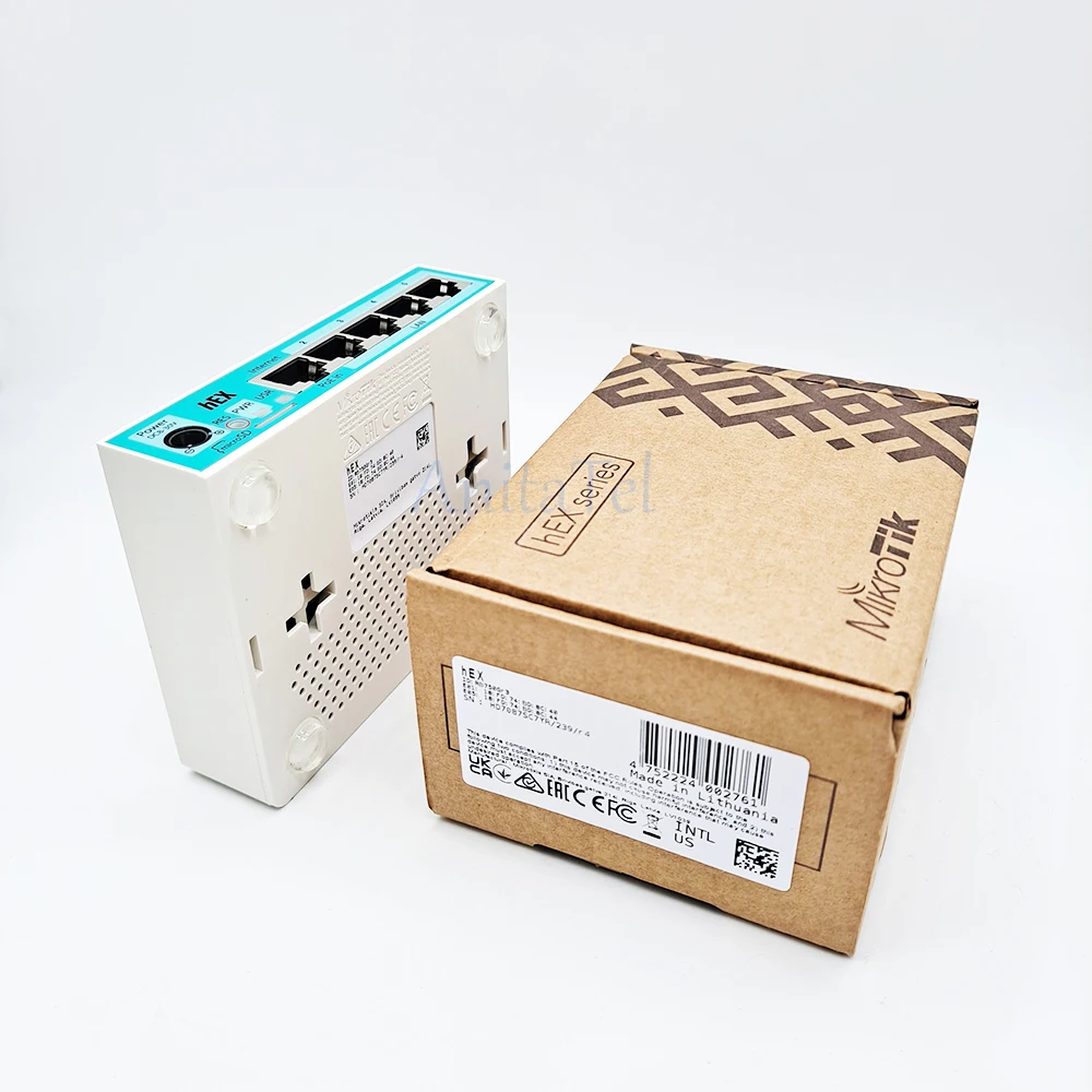 100%  MikroTik Gigabit Ethernet Router hEX RB750Gr3 Router Supports 5 10/100/1000 Mbps 5 Ethernet Ports small easy to use