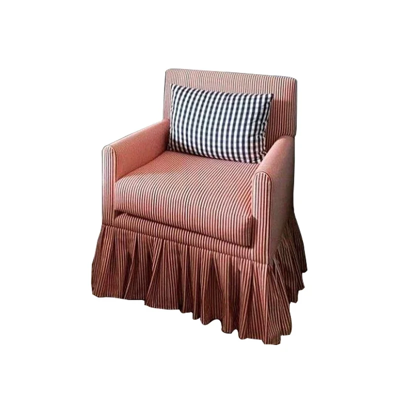 Single sofa cream style Korean pastoral skirt bedroom balcony armchair