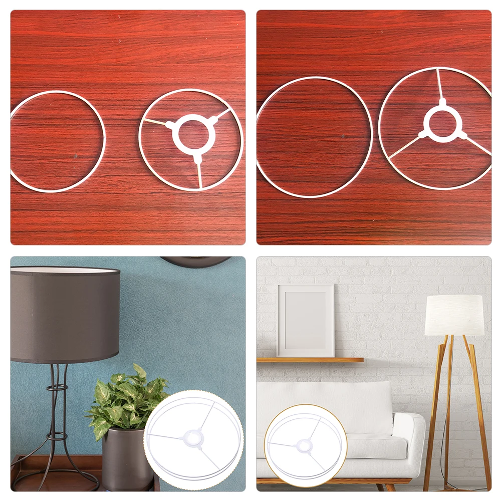 1Set Lampshade Frame Ring Iron DIY Lamp Shade Holder Sturdy Metal Support for Table Desk Chandelier Lighting Decor