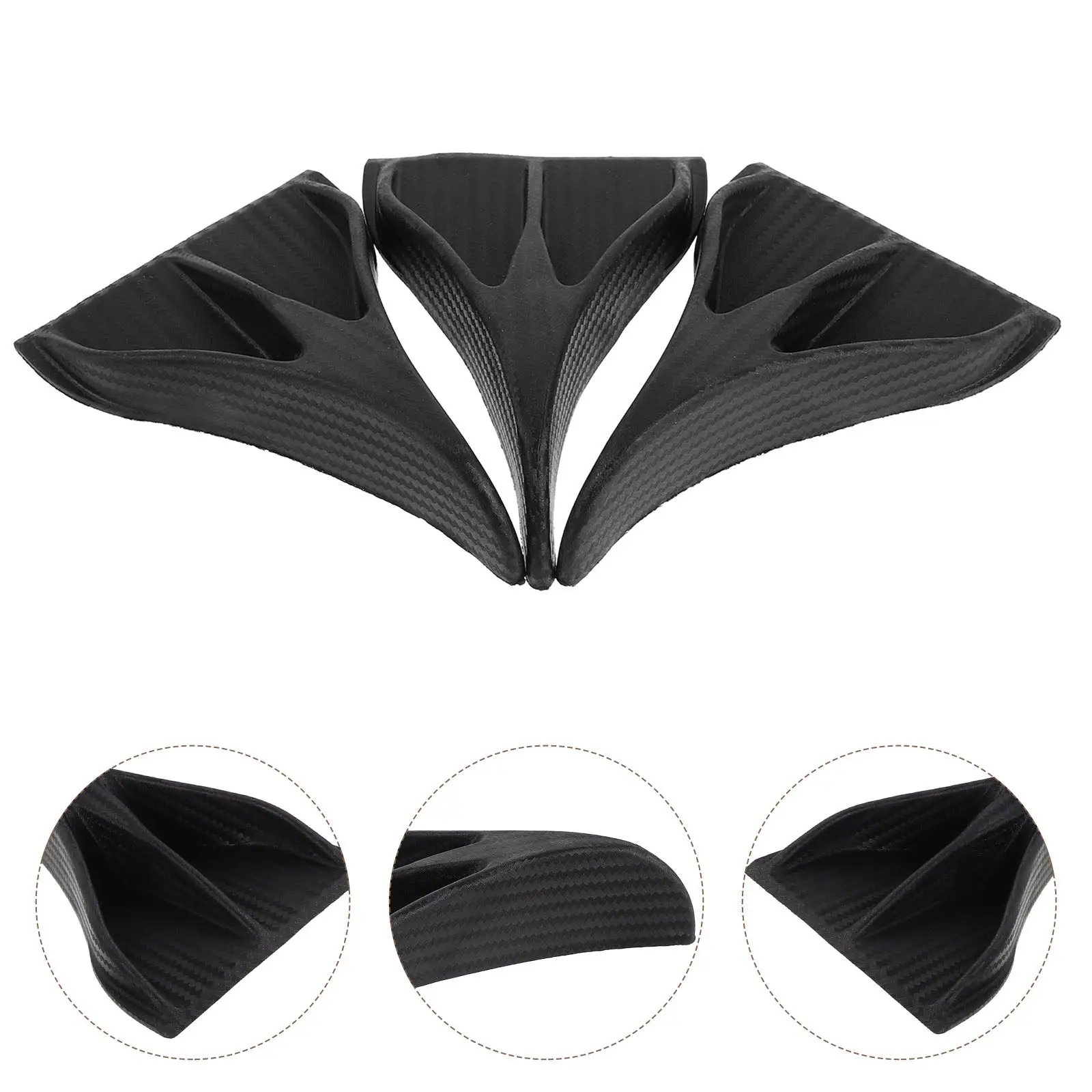 7Pcs Car Tail Wing Decorations Shark Fin Styling Kit Car Exterior Roof Spoiler Aerodynamic Wind Deflector Auto Diffuser Suv