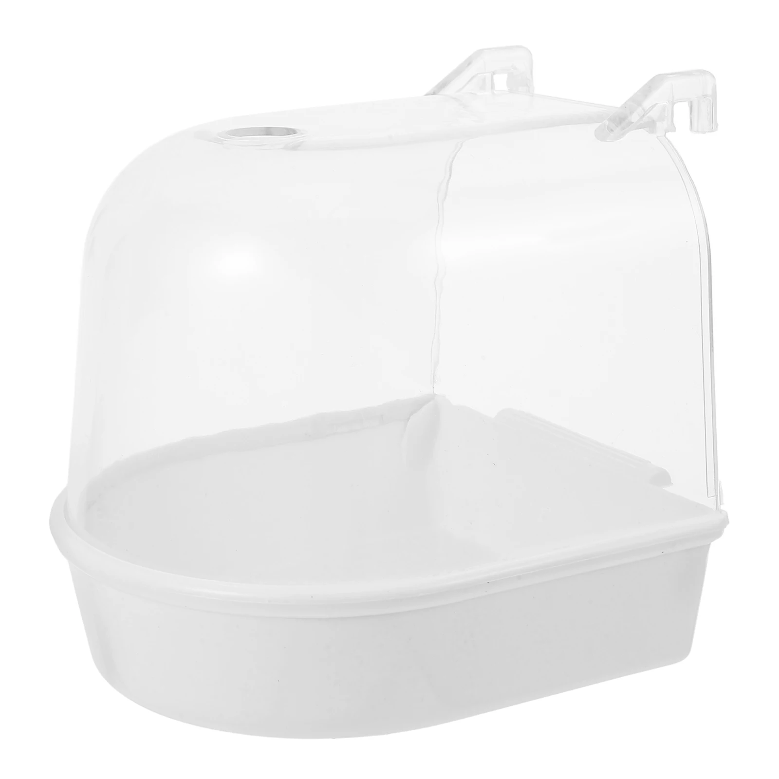 

Transparent Bird Bath Cage Parakeet Baths Indoor Pet Parrots Cockatiels Hanging Easy Safe ABS Material Feeder