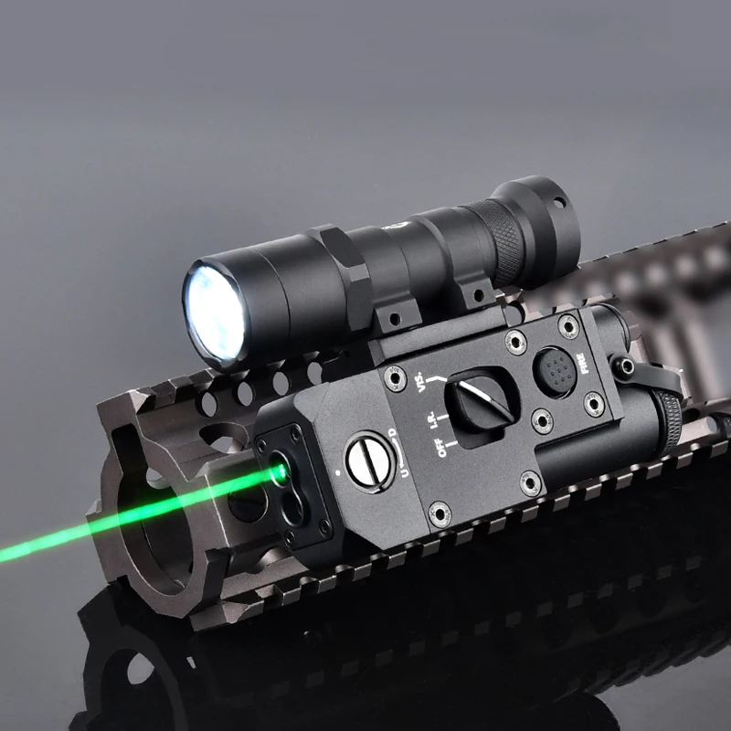 All-Metal CQBL Red Dot Green Blue IR Laser With SF M600C M300A Flashlight Control Switch Airsoft Hunting Weapon Light PEQ15 MAWL