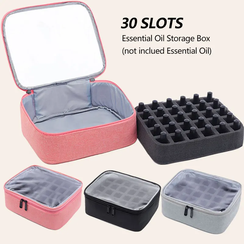 

30 Bottles Nail Polish Portable Hand-held Storage Bag Cosmetic Nail Care Kit Nail Care Tool Storage Box Single Layer