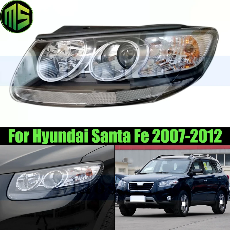 

Maosheng Halogen Front Bumper Head Light Head Lamp For Hyundai Santa Fe 2007-2012 Headlight Headlamp Front Turn Light
