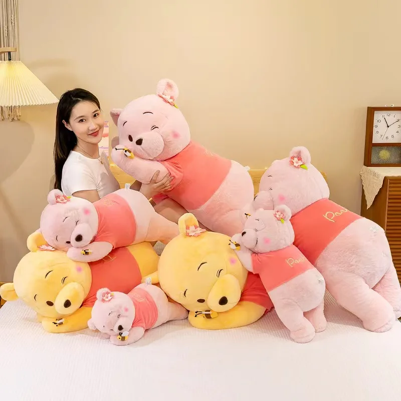 40-100CM New Disney Winnie the Pooh Bear Doll Cartoon Plush Toy Cute Anime Soft Pillow Stuffed Kawaii Children's Birthday Gift