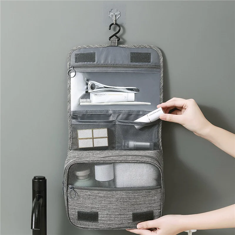 Travel Organizer Hanging Toiletry Bag Women Portable Large Capacity Storage Bags Foldable Dry And Wet Separation Cosmetic Cases