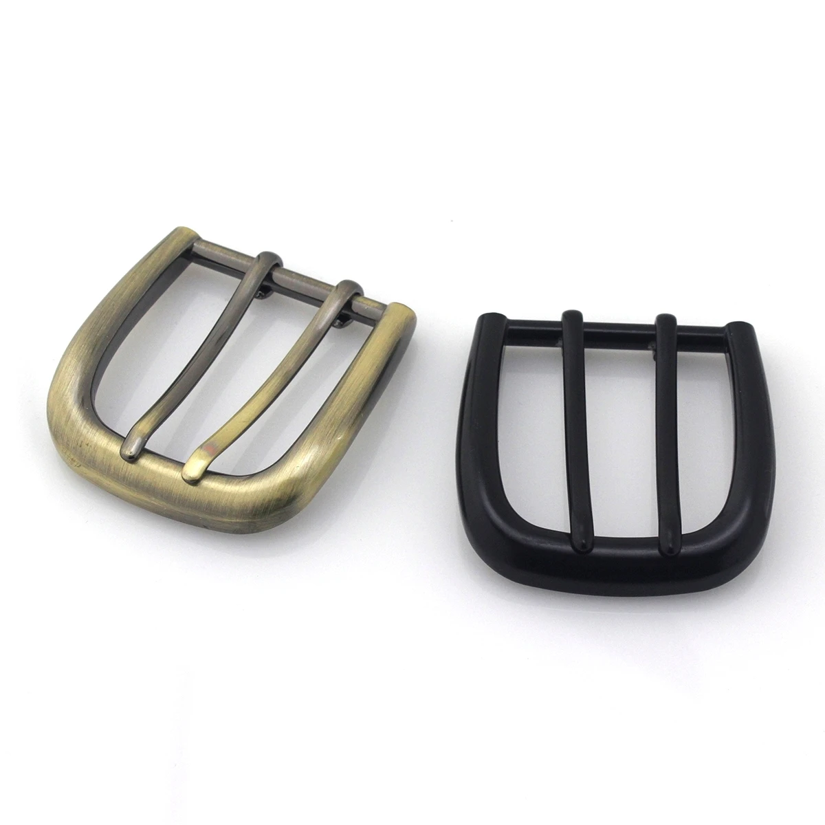 1pcs 40mm Metal Belt Buckles Double Pin Brushed Matte End Bar Buckles High Quality Fit for 37mm-39mm Leather Belt Craft Parts