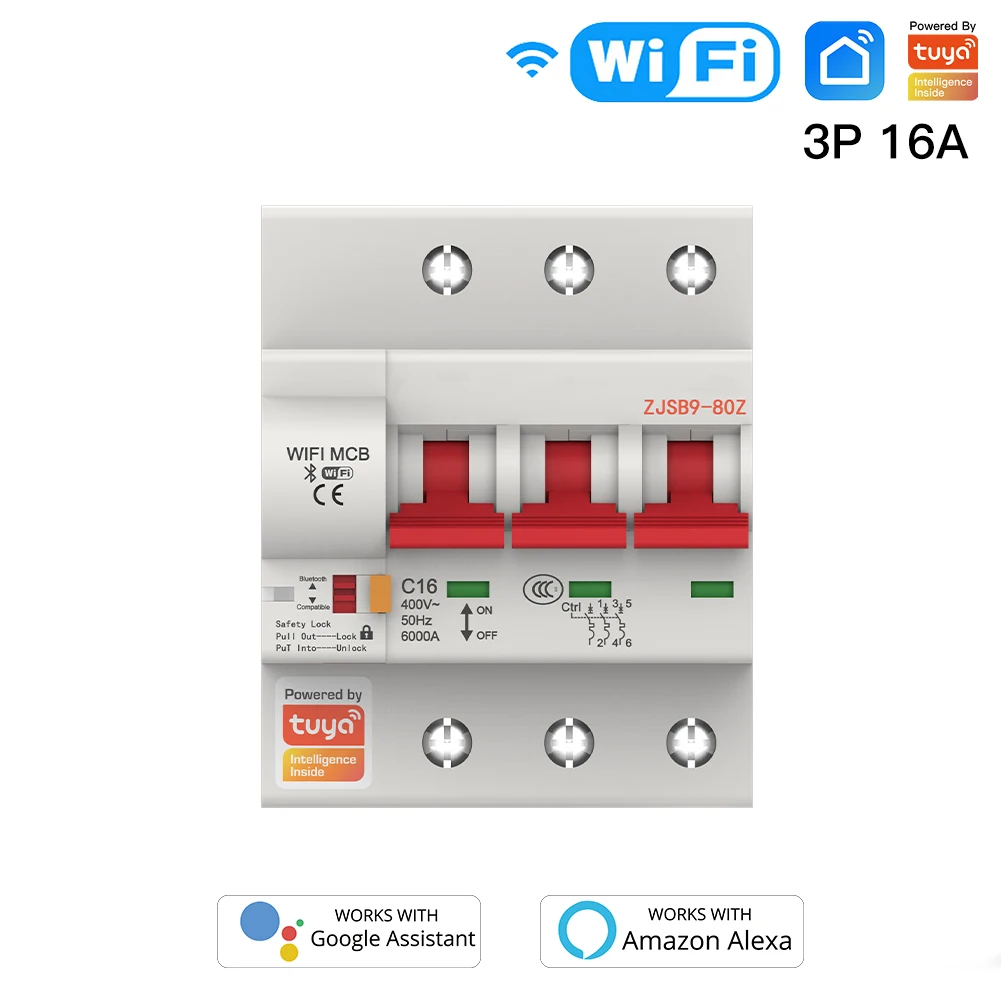 1P(2P,3P,4P) 16A/20A/32A/40A/50A/63A/80A/100A الذكية واي فاي قطاع دارة IoT الهواء التبديل الزائد حماية من زيادة التيار القصير #5