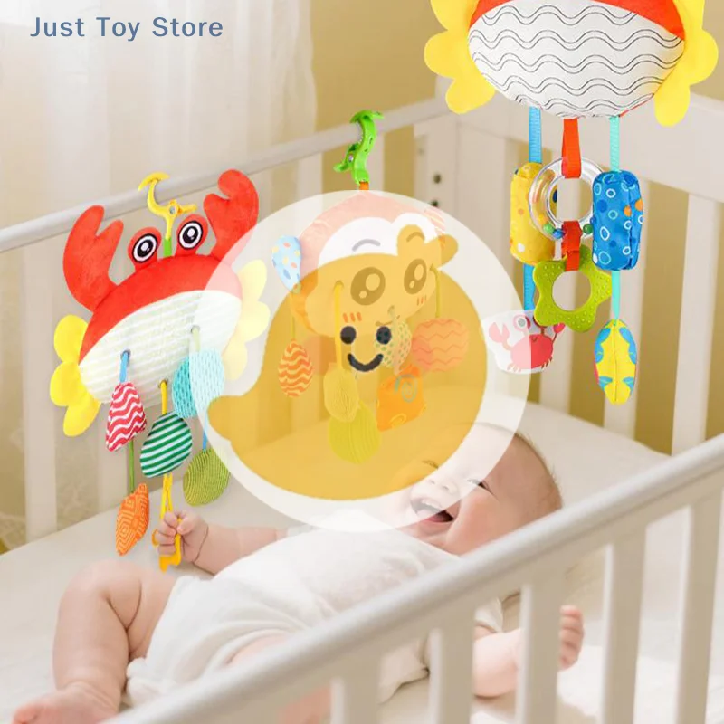 ของเล่นติดเบาะรถยนต์สำหรับเด็กอายุ 0-6 เดือน 1 ชิ้น, ของเล่นติดรถเข็นเด็กพร้อมคลิปหนีบใช้งานสะดวก, ของเล่นติดเบาะรถยนต์แบบแขวน อุปกรณ์เสริมสำหรับเด็ก, มีกระดิ่งในตัว