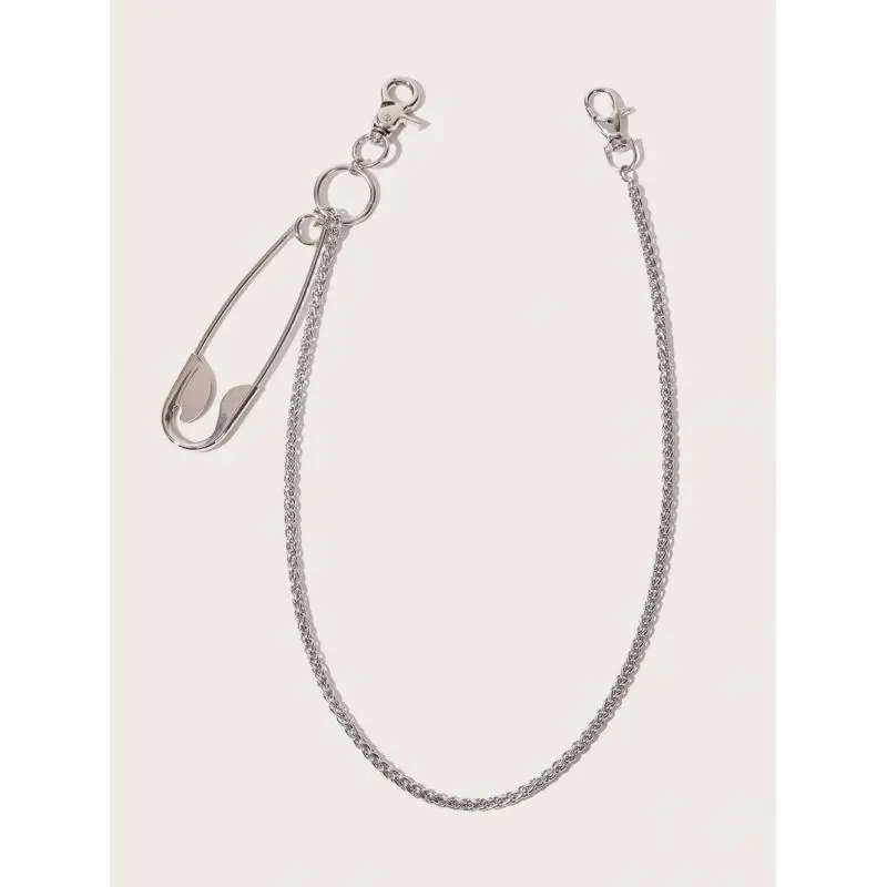 سلسلة سراويل معدنية جديدة للنساء - سلسلة سراويل هيب هوب رقيقة داكنة ورائعة وأنيقة - خصر عالي التحمل على طراز الشارع