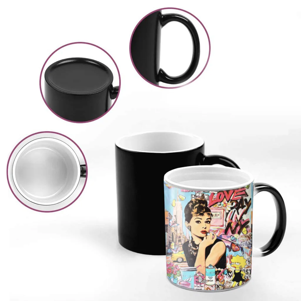 Graffiti Art Marilyn Monroe One Piece Coffee Mugs And Mug Creative Color Change Tea Cup Ceramic Milk Cups Novelty Gifts