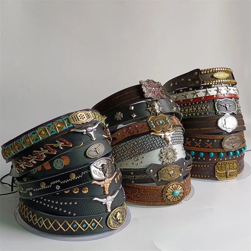 Band Bullhead Handmade Rope Hat Ethnic Knitted Belt Lace-up Headband Waist Decorations Men's Women's Hats Accessories