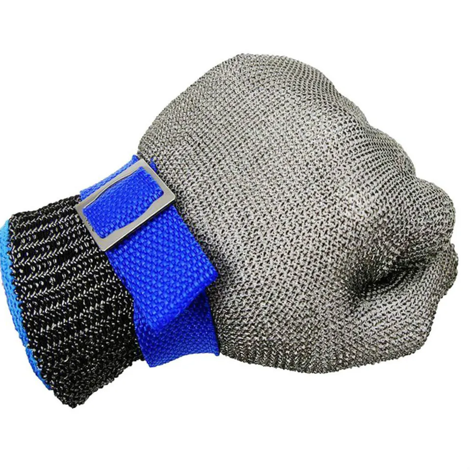 1PC Work Glove Safety Gloves with Button Anti-scratch Kitchen Butcher