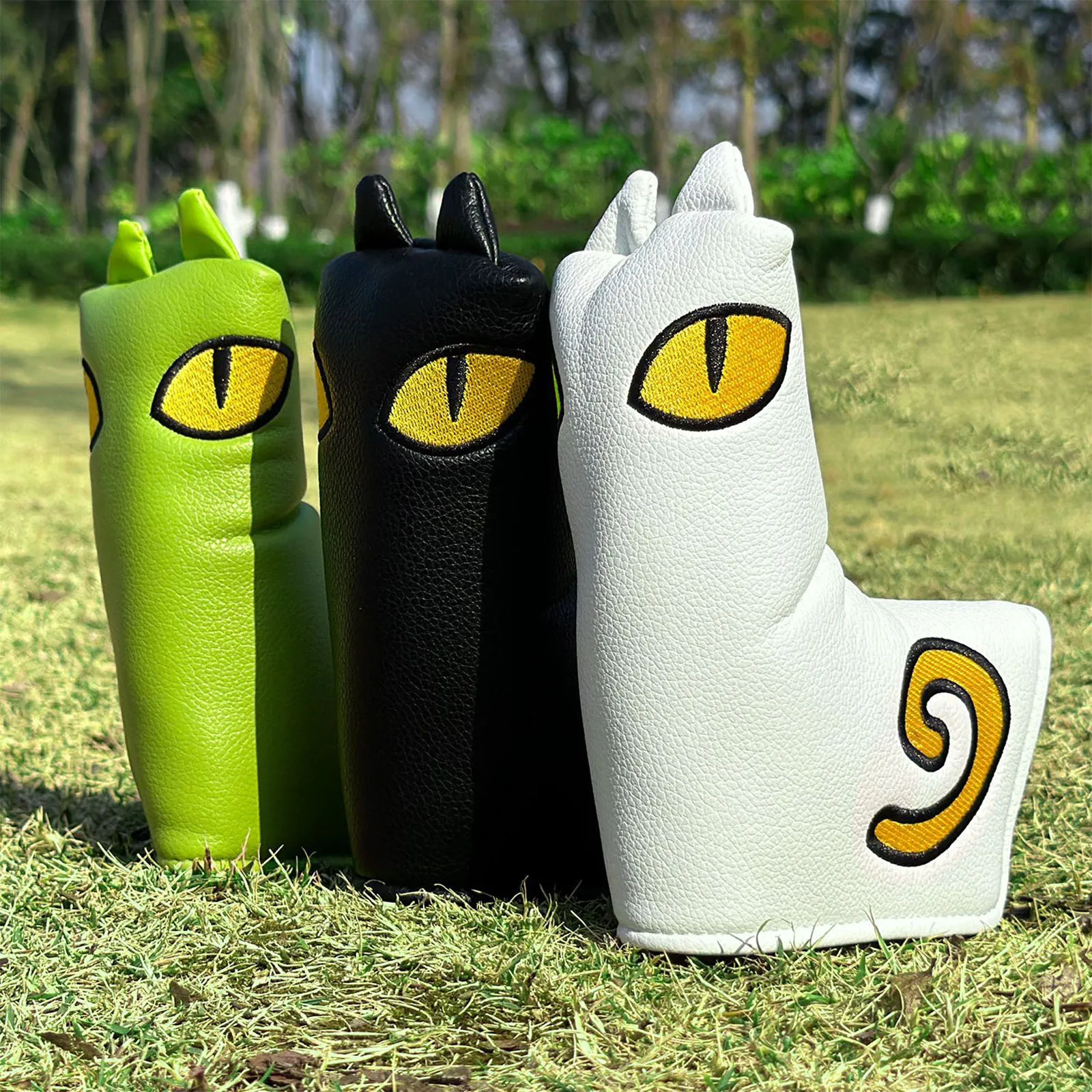 1Pc Cute Cat-themed Embroidery Cartoon Golf Putter Head Covers Golf Accessories