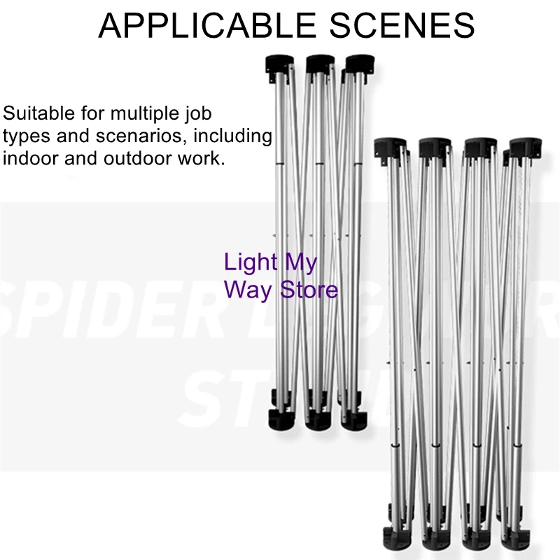 Multi-Functional Workbench Stainless Steel Woodworking Folding Tripod Spider Leg Workbench Telescopic Support