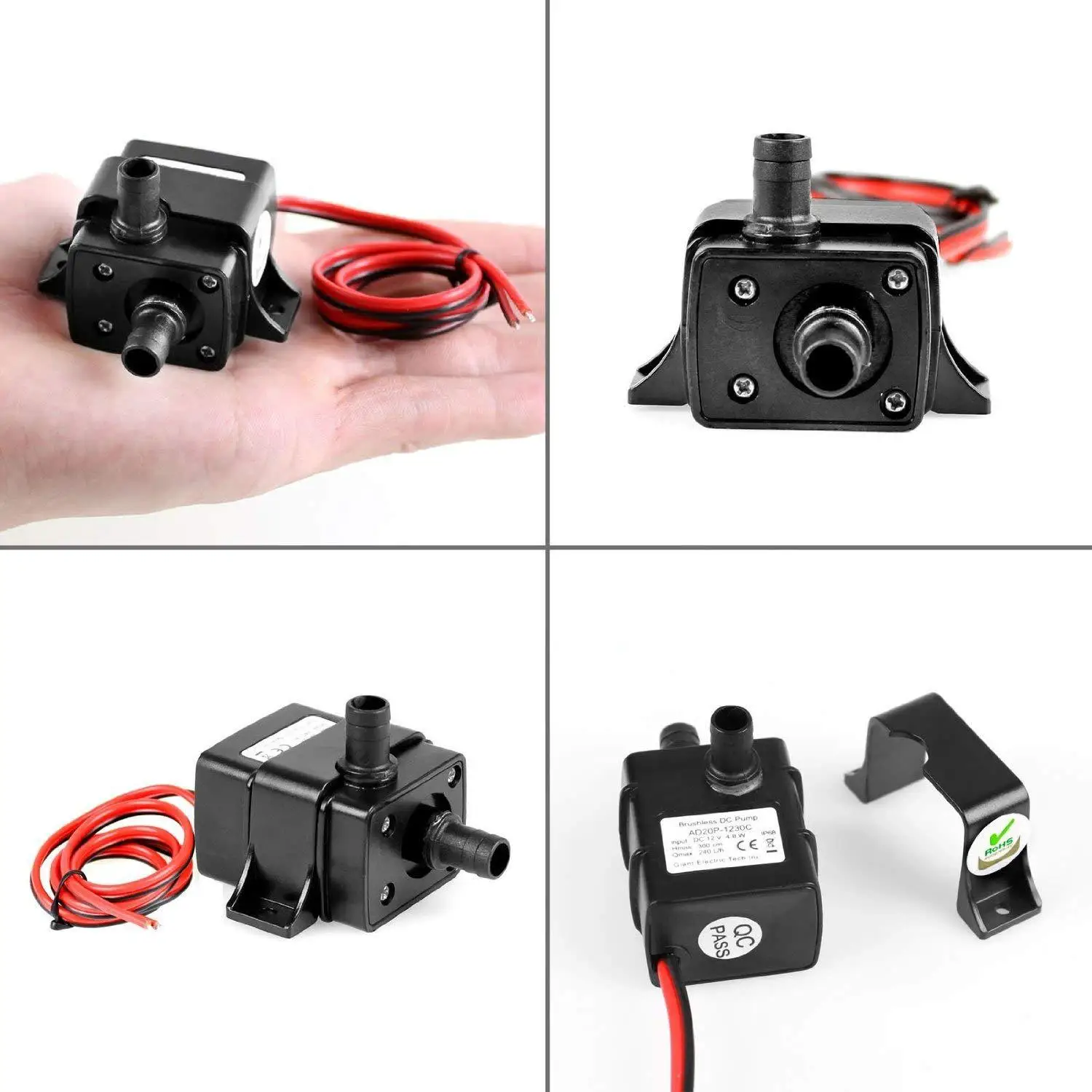 DC 12V 4.8W 240L/H Water Pump Solar Brushless Motor Circulation Submersible Water Pumps 4.8W Watering Pump Pool Pump Ultra Quiet