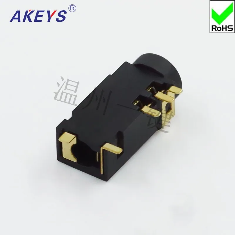 10 PCS PJ-342G headphone switch 3.5MM 5 foot patch without pin earphone Jack audio receptacle