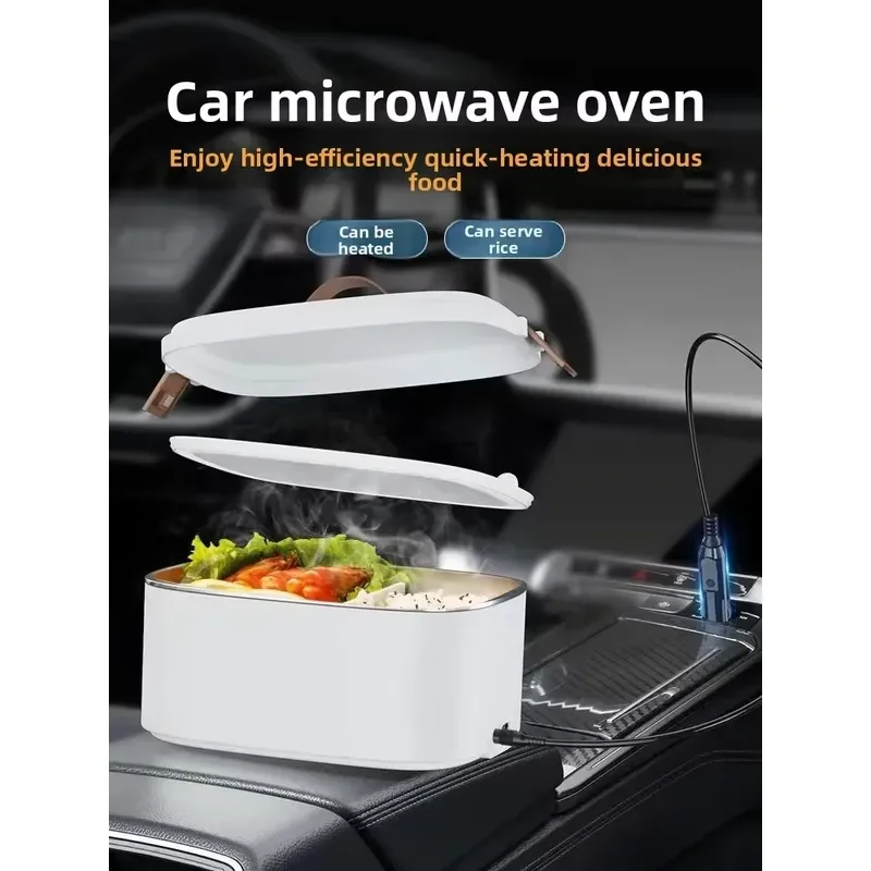Water-Free Heating Car Microwave Oven, Durable 1.8L 12V24V Multifunctional Vehicle Cooking Pot