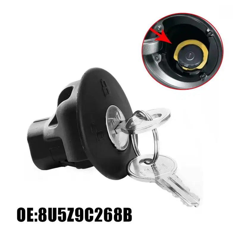 Lock Fuel Tank Cap & Key For Ford Focus Edge Kuga Fiesta Fusion Mustang Explorer Raptor Lincoln Mercury 8U5Z9C268B 8U5A9C268AC