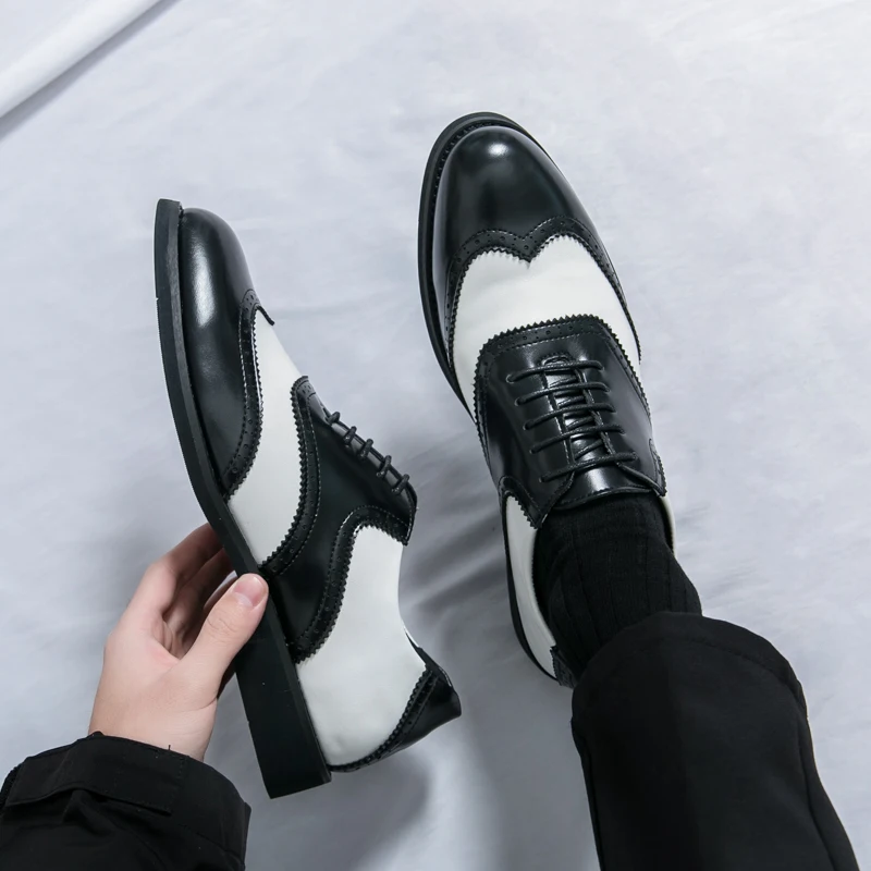 جديد الرجال الكلاسيكية كتلة أحذية من الجلد الرجال الدانتيل يصل الأعمال العلامة التجارية الصغيرة أحذية من الجلد الأمريكية شهم الأحذية الاجتماعية أحجام 38-46