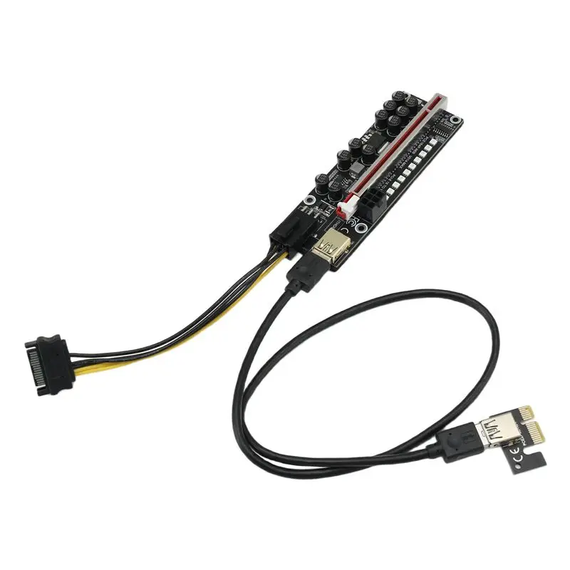 V014-MAX USB 3.0 PCI-E Riser Card Pcie Adapter For GPU BTC Mining Extender 1X To 16X PCI-Express Cable-ABVP