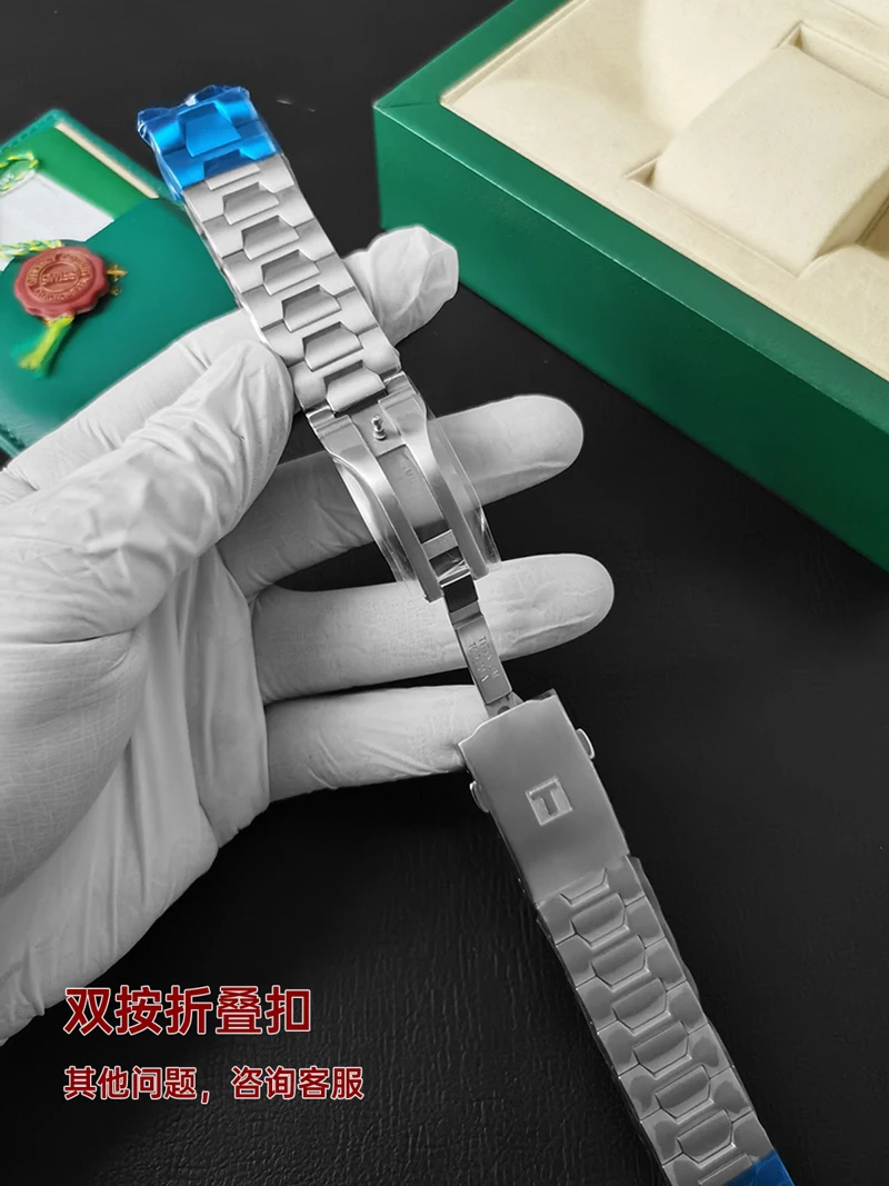 FUYIJIA 남성 맞춤형 T-iss-ot T013 T091 오리지널 시계 밴드, 21mm 곡선 인터페이스 티타늄 합금 스트랩, 접이식 버클 팔찌