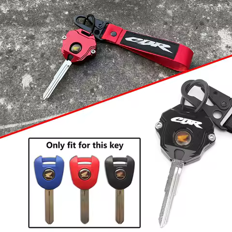 For HONDA CBR650R CBR600F CBR1000RR CBR 500R 250RR 650R Motorcycle Aluminum Key Case Cover Shell &amp; Keychain Key Chain Keyring